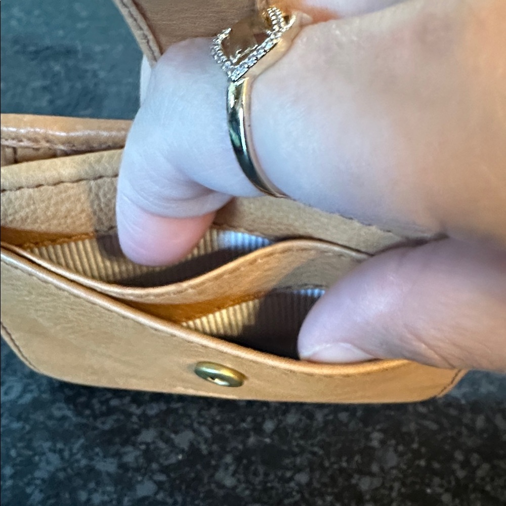 Margot Tan Leather Card Holder - Picture 7 of 14